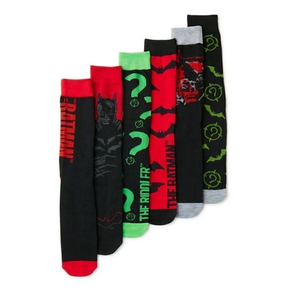 Batman Socks, 6-Pack Unisex - Picture 1 of 2